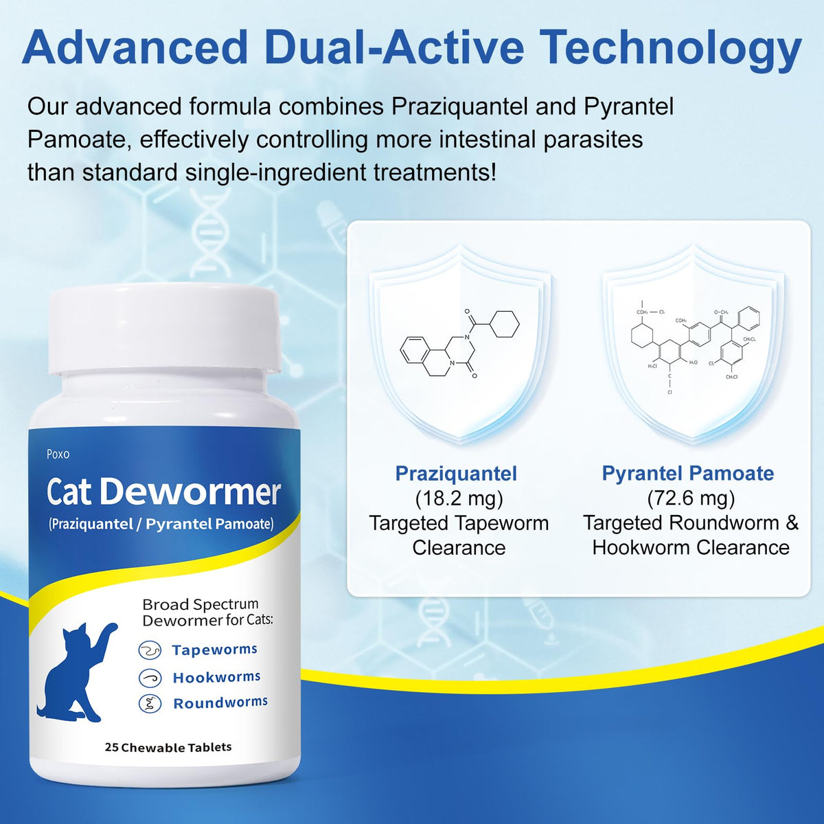Dewormer Chewables for Cats and Kittens, 25 Chews L500