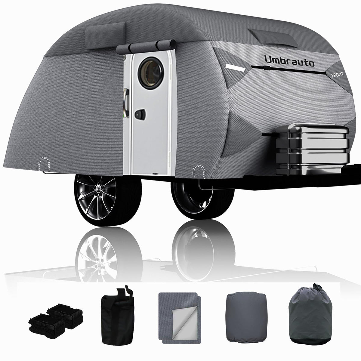 12-15 Camper 7 Layers Waterproof Teardrop Trailer Cover Y231