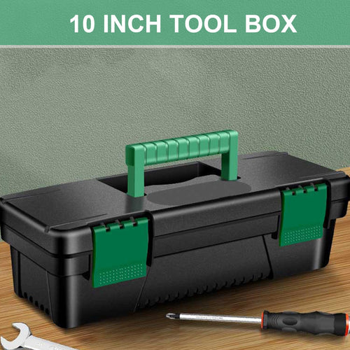 10-inch Plastic Tool Box with Handle and Removable Tray D574853