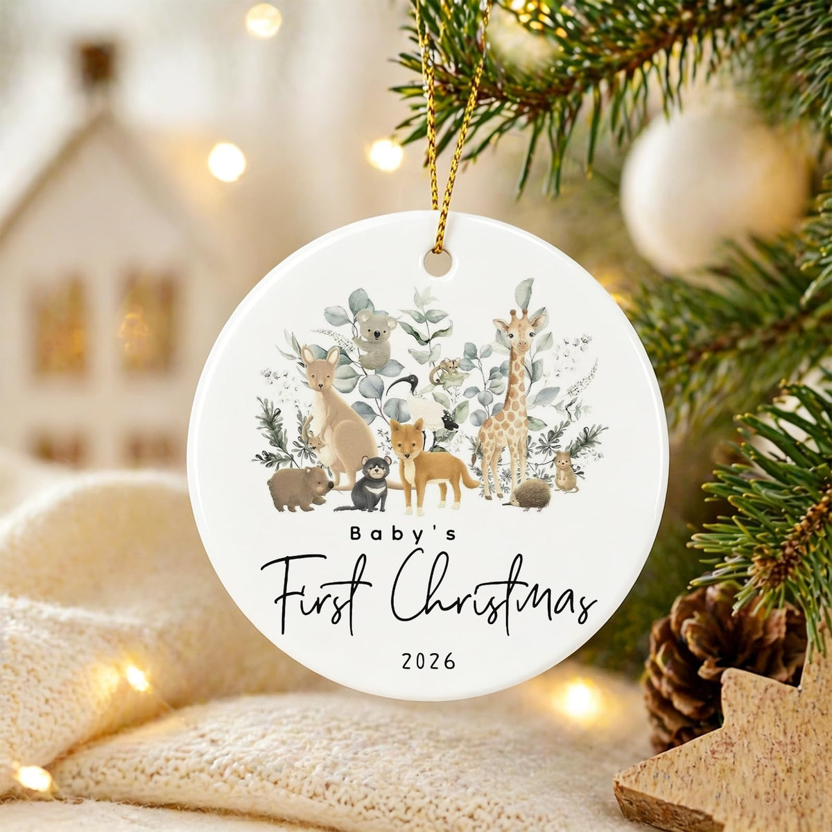 Baby First Christmas Ornament 2026 V8503