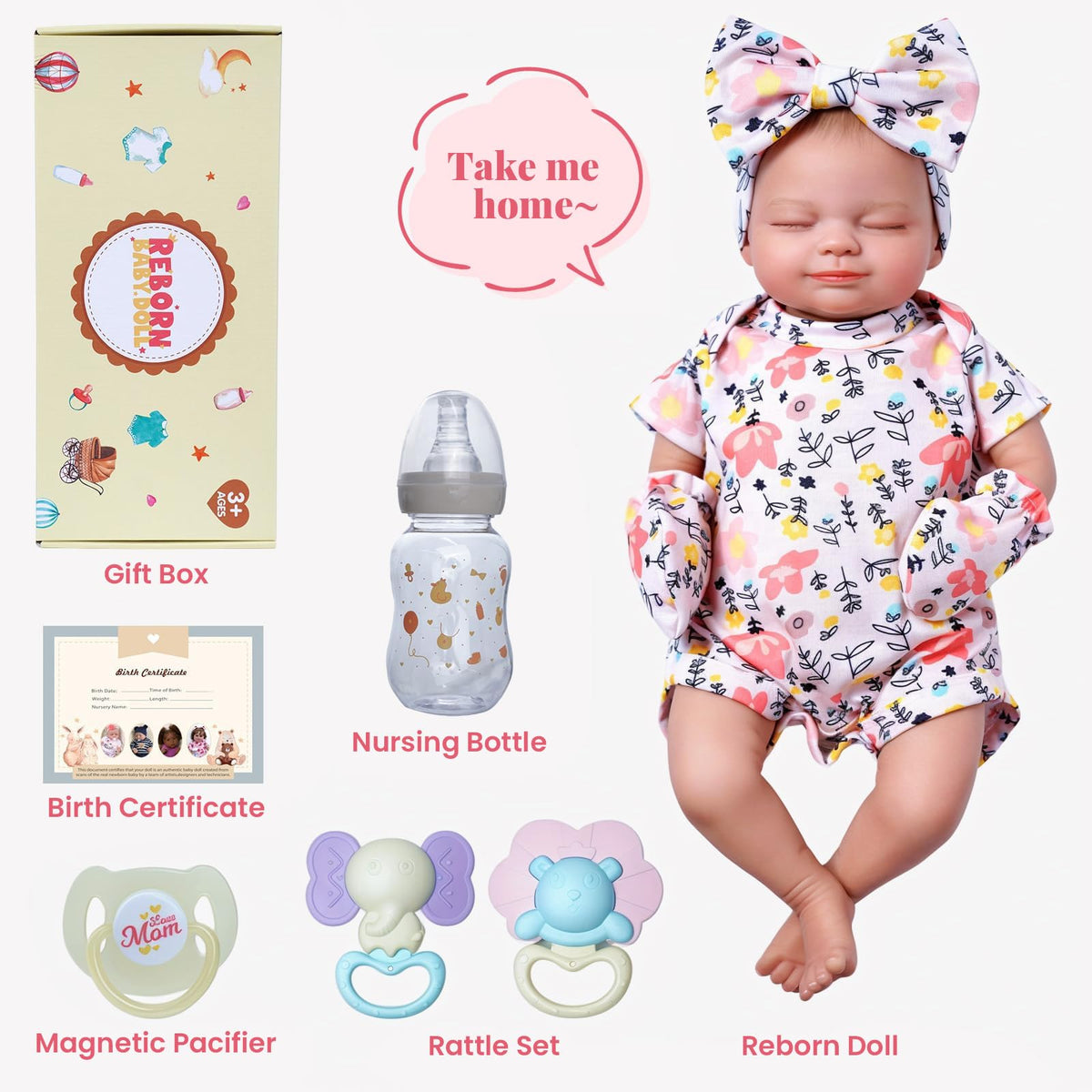 Lifelike Reborn Baby Dolls 17inch V775