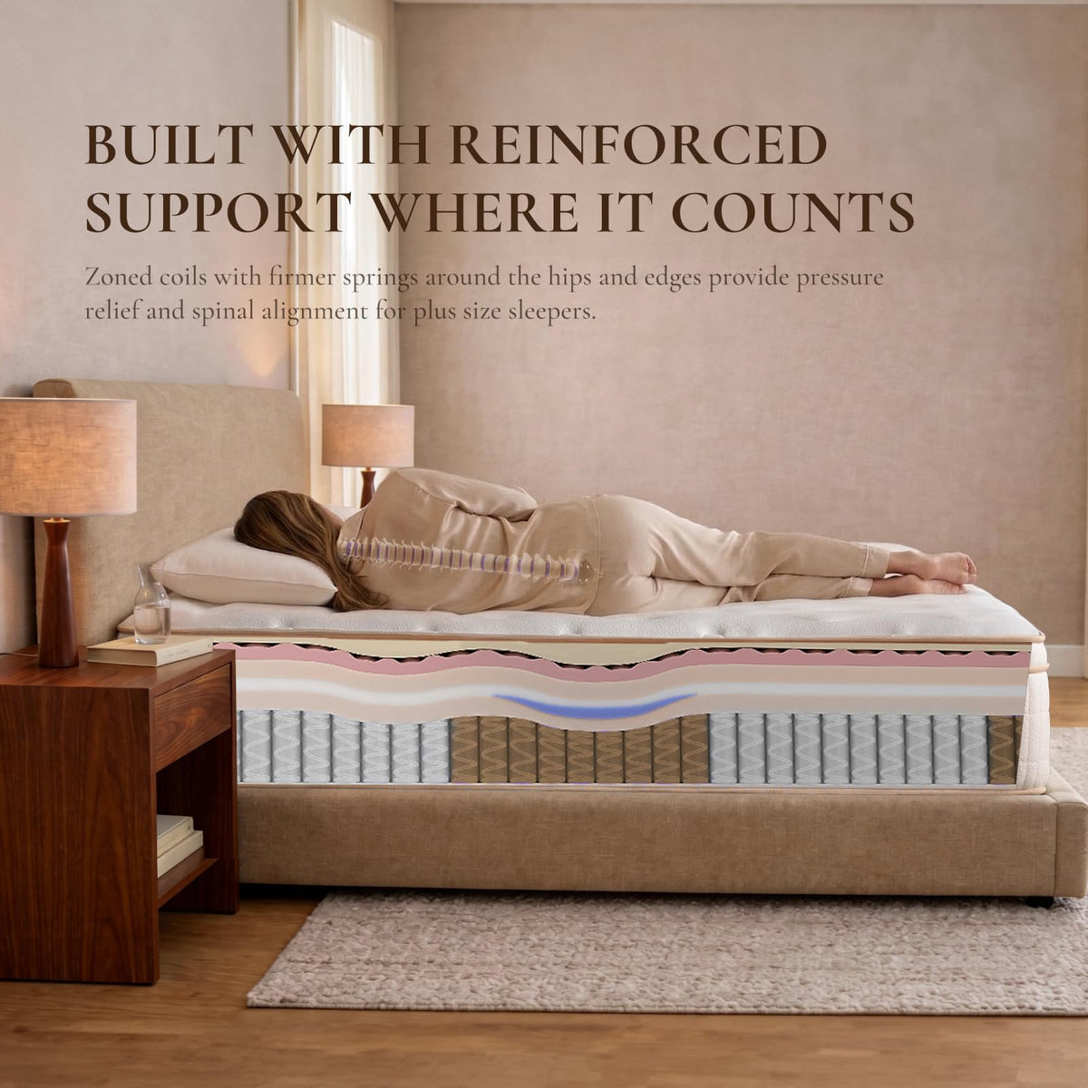 Full Size 12 Inch Medium Firm Hybrid Mattress Y259386