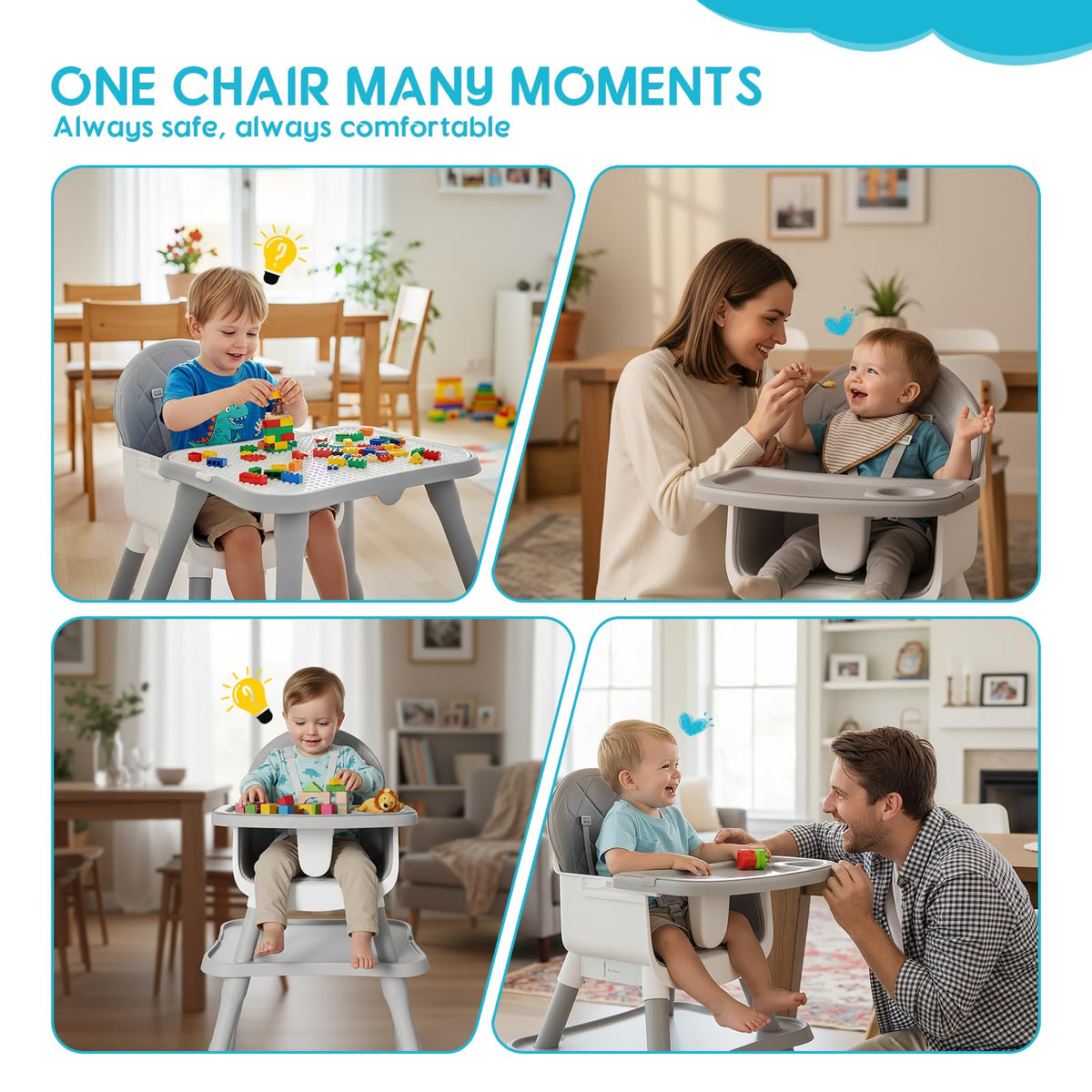 6 in 1 Baby High Chair D235