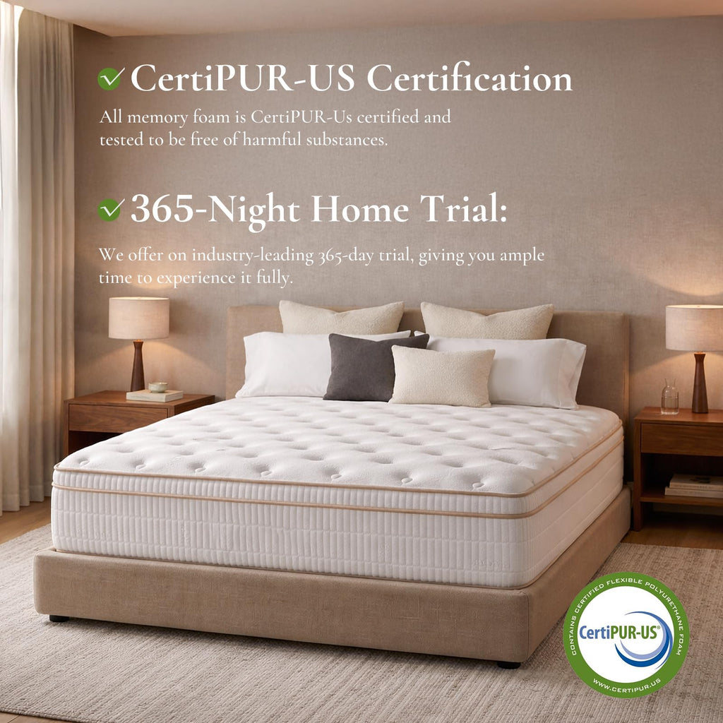 Full Size 12 Inch Medium Firm Hybrid Mattress Y259386