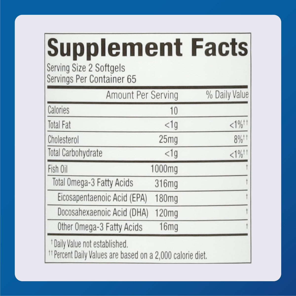 Fish Oil 500mg Softgels Omega-3 Dietary Supplement 130 Count P23943