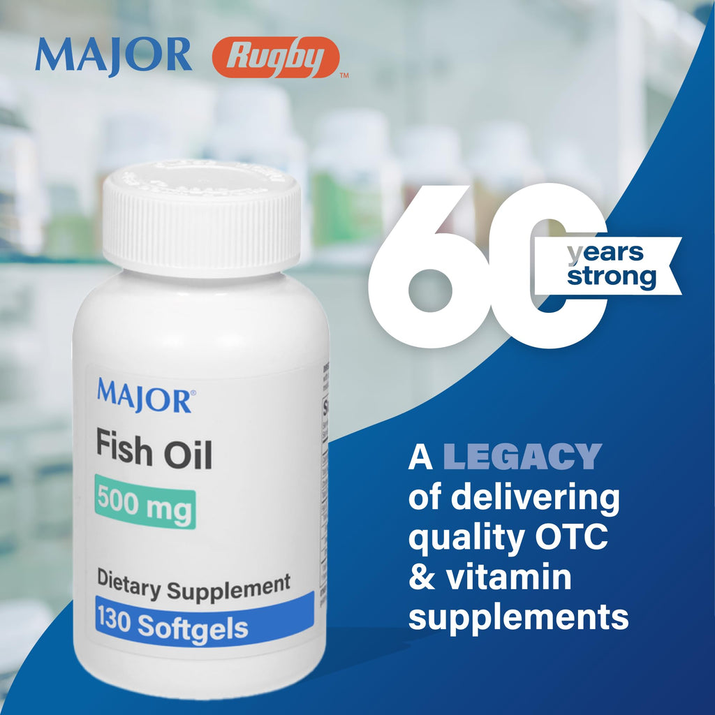 Fish Oil 500mg Softgels Omega-3 Dietary Supplement 130 Count P23943