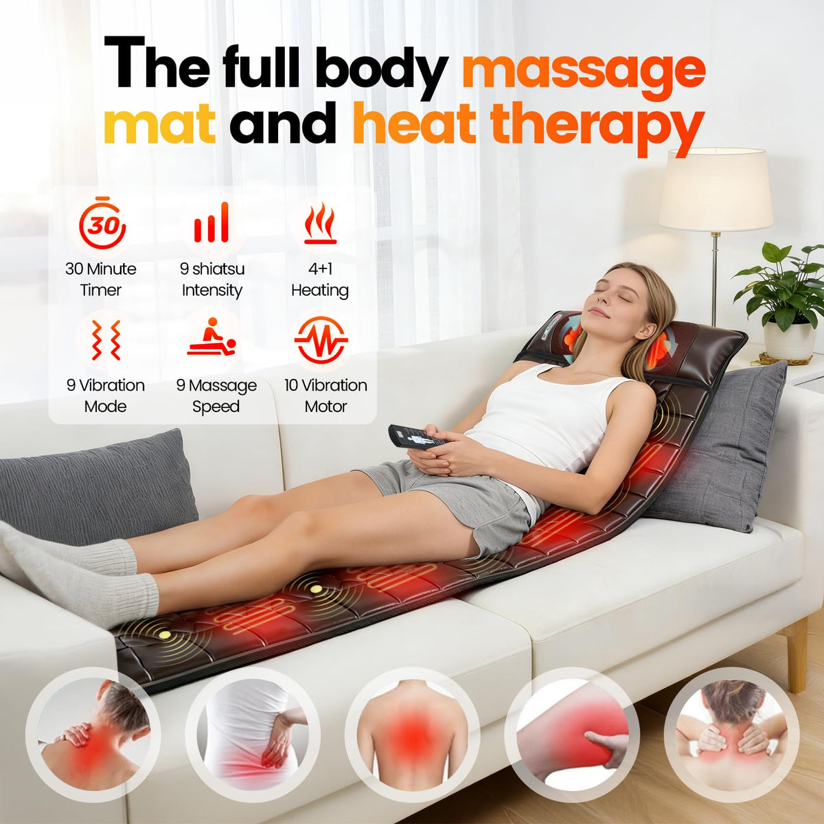 Full Body Massage Mat with Heat D893