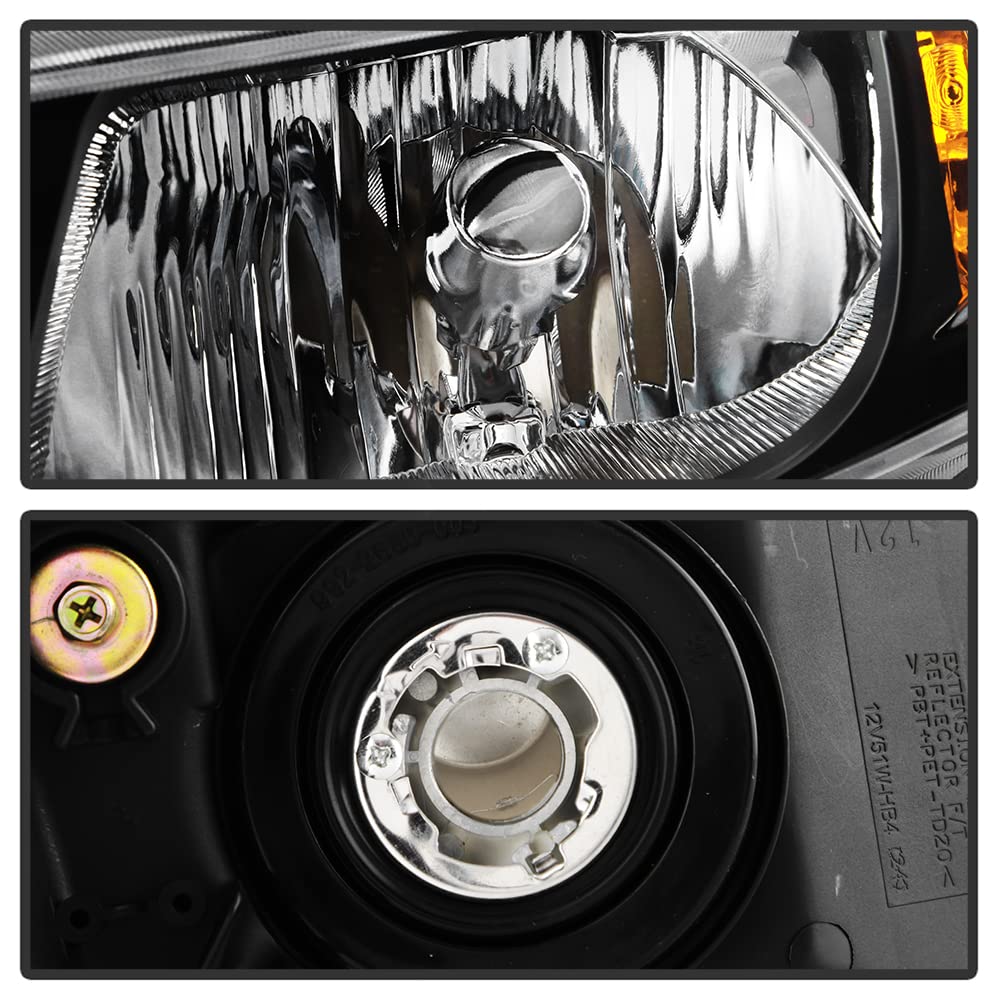 Black Factory Style Headlights Headlamps Left+Right Y796490