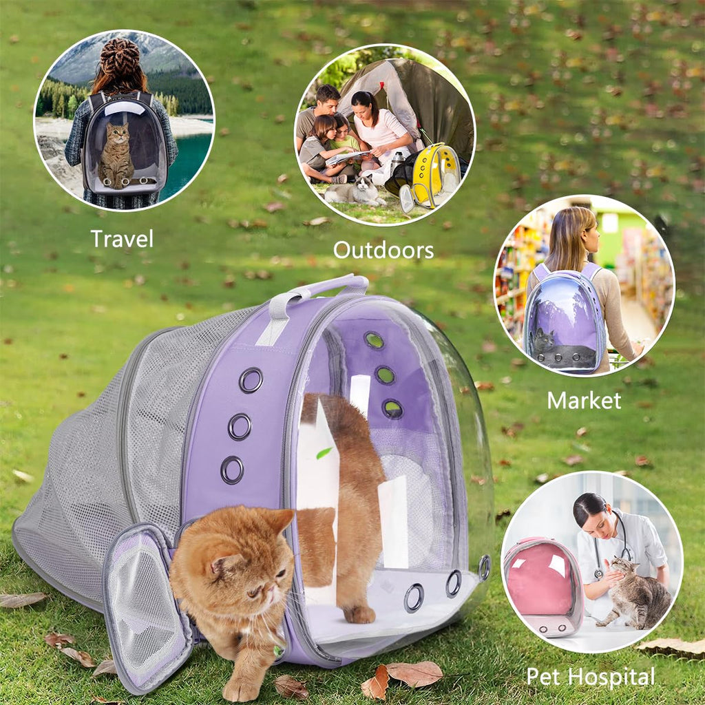 Expandable Cat Carrier Backpack with Bubble Window J808