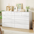 White 10 Drawer Dresser W5237
