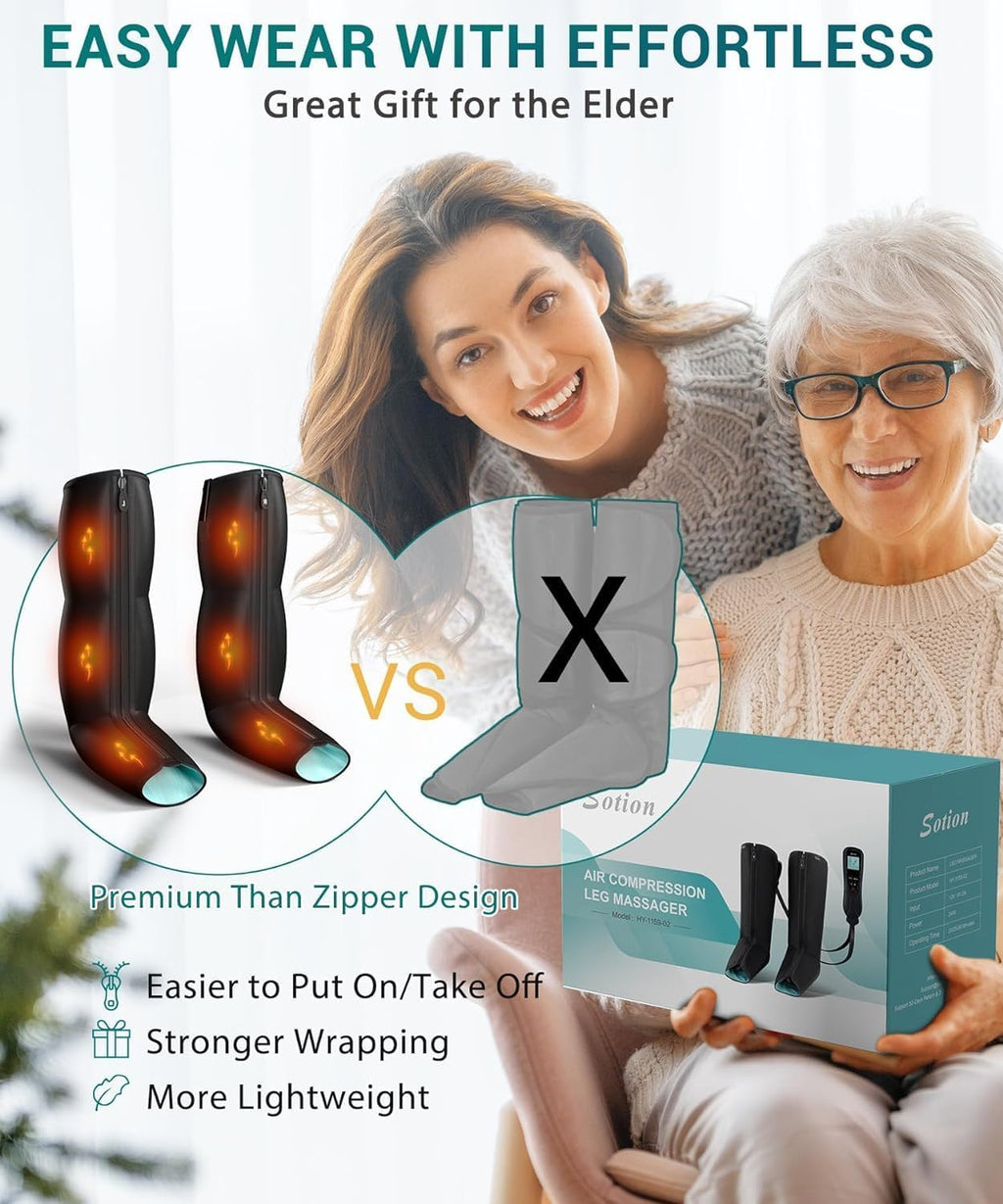 Air Compression Leg Massager with Heat W506