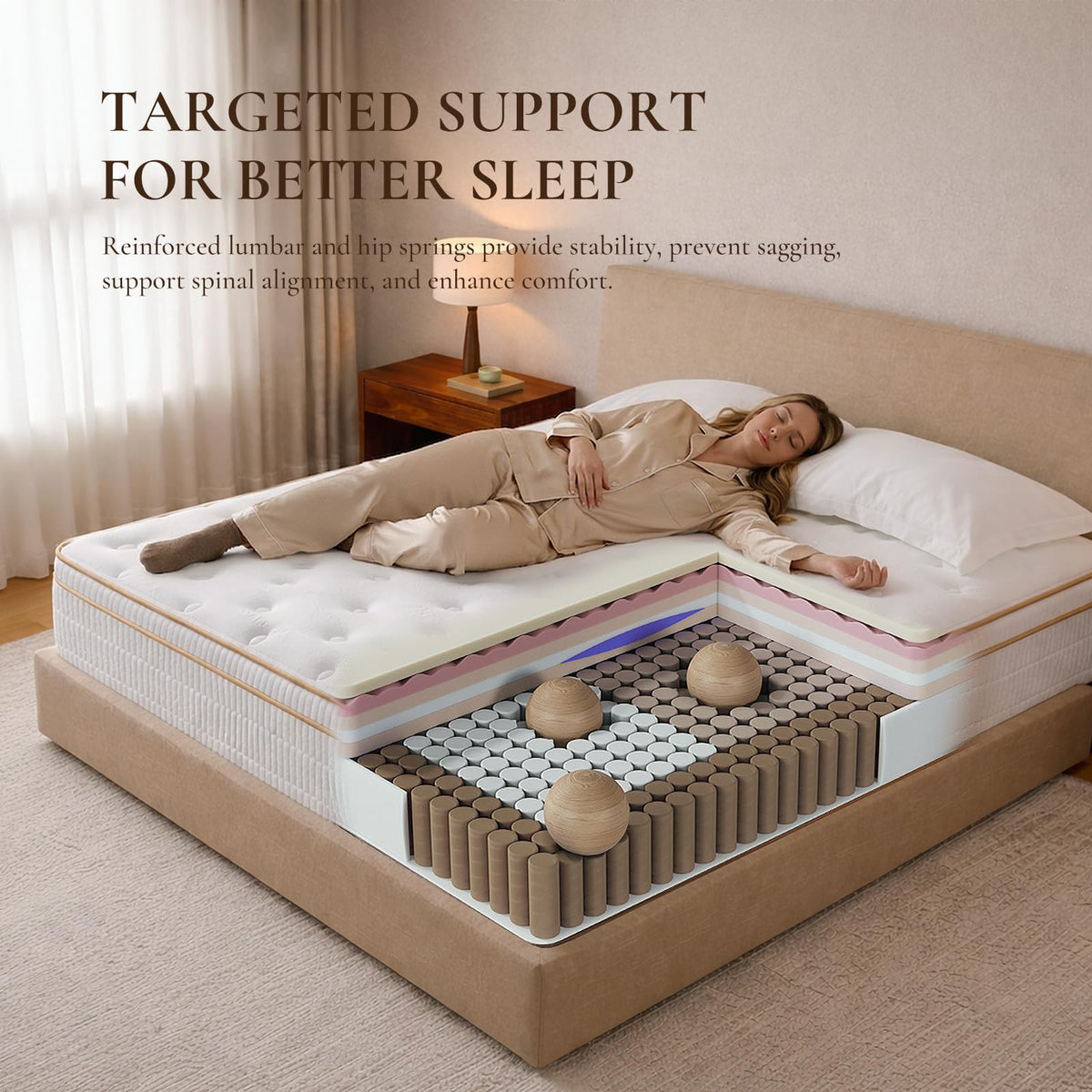 Full Size 12 Inch Medium Firm Hybrid Mattress Y259386