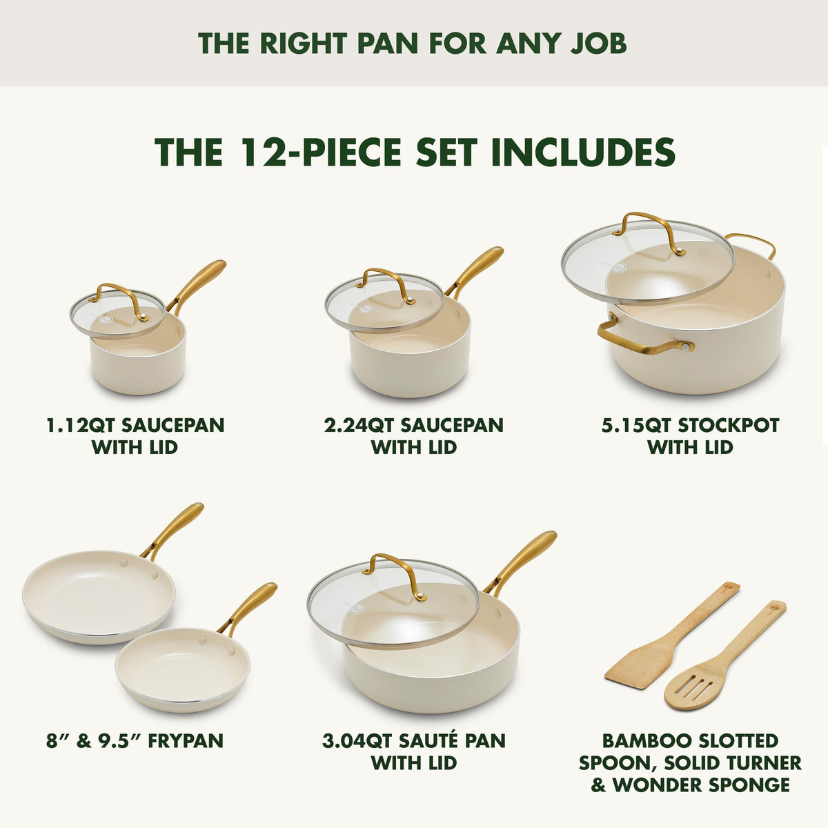 12 Piece Nonstick Ceramic Cookware Set G122792