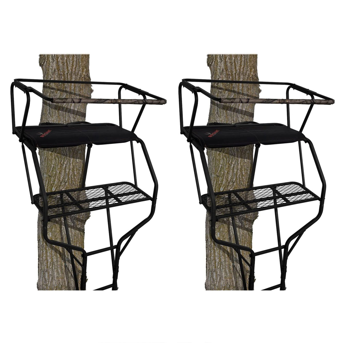 2 Person 18 Foot Tall Portable Hunting Tree Ladder Stand (2 Pack) F371648