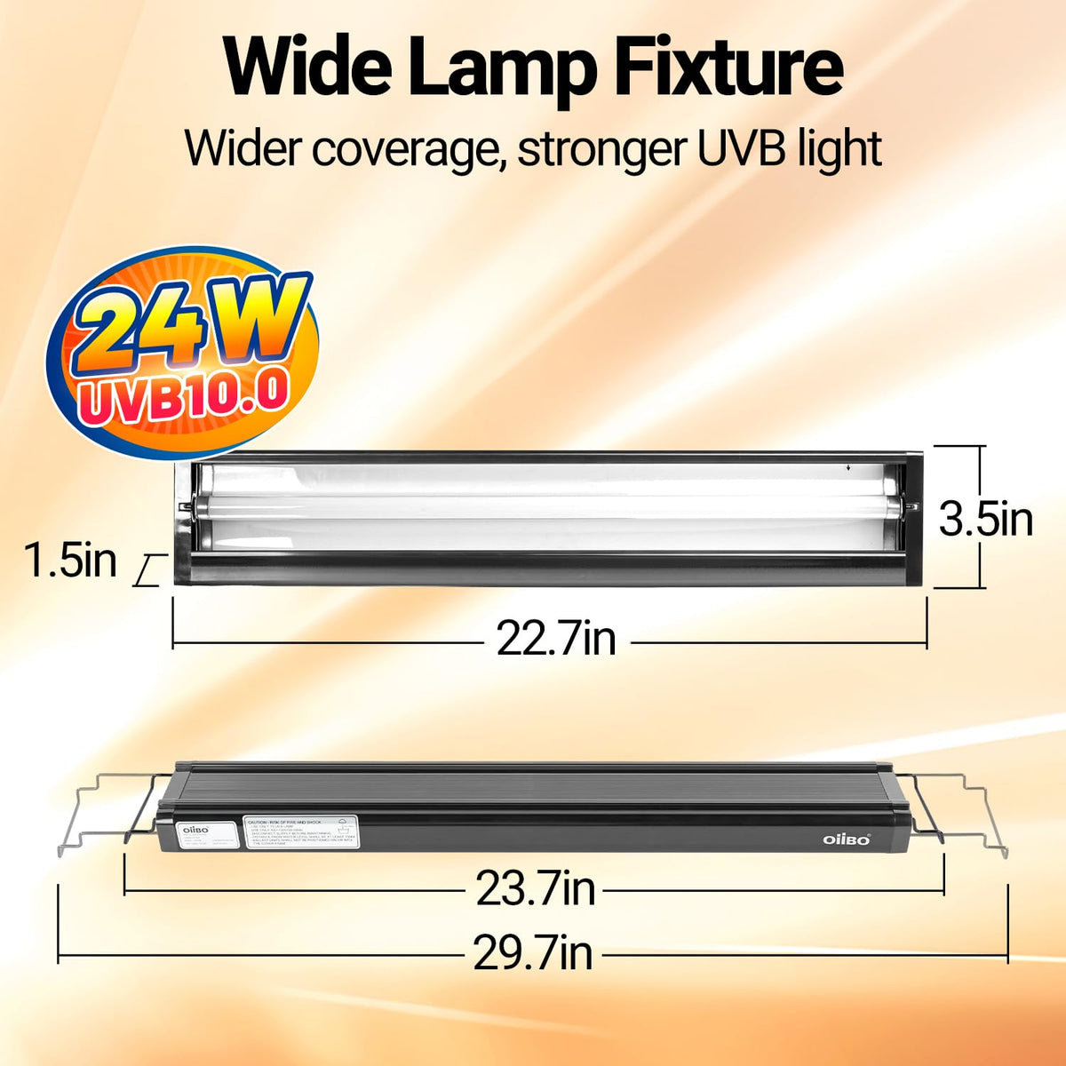 24W UVB 10.0 Reptile Light Fixture Combo Kit K4882