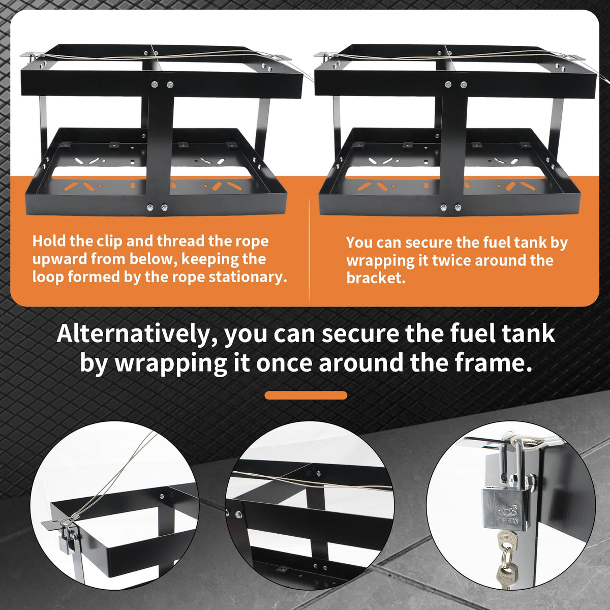 5 Gallon Fuel Jug Holder with Lock F42344
