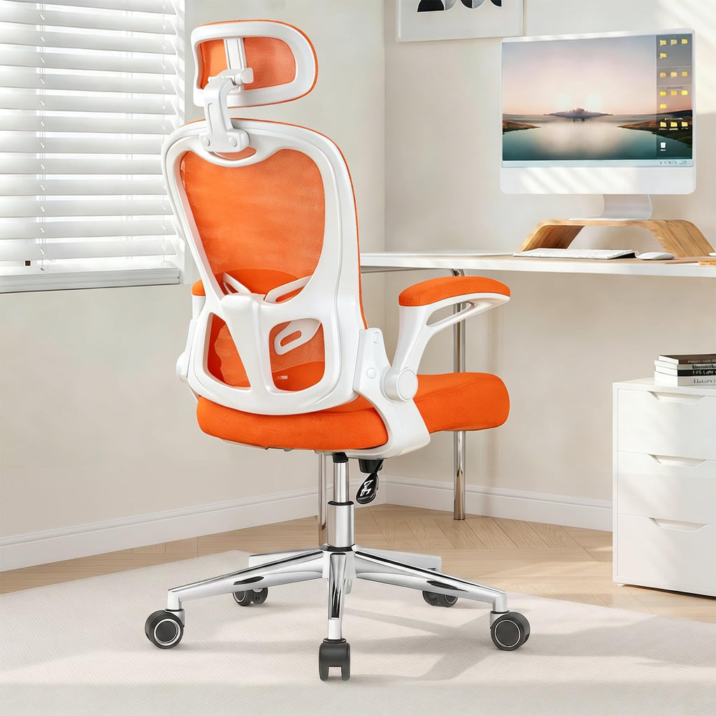 Ergonomic Breathable Mesh Office Chair with Flip-Up Arms B8016