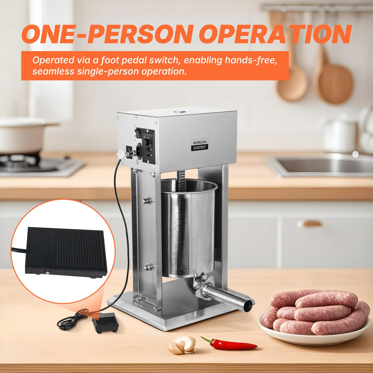 10L Electric Sausage Stuffer with 5 Tubes H684260