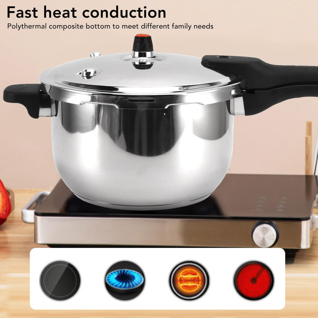 80KPA Stainless Steel Pressure Cooker with Safety Valve (3L) M884