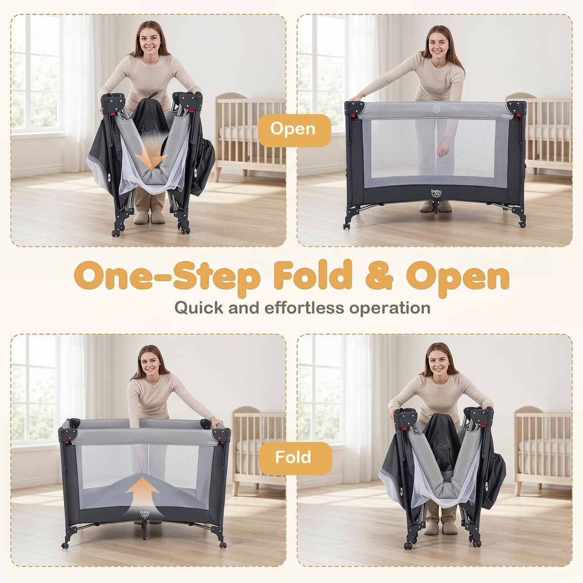 6 in 1 Pack and Play with Bassinet J59269