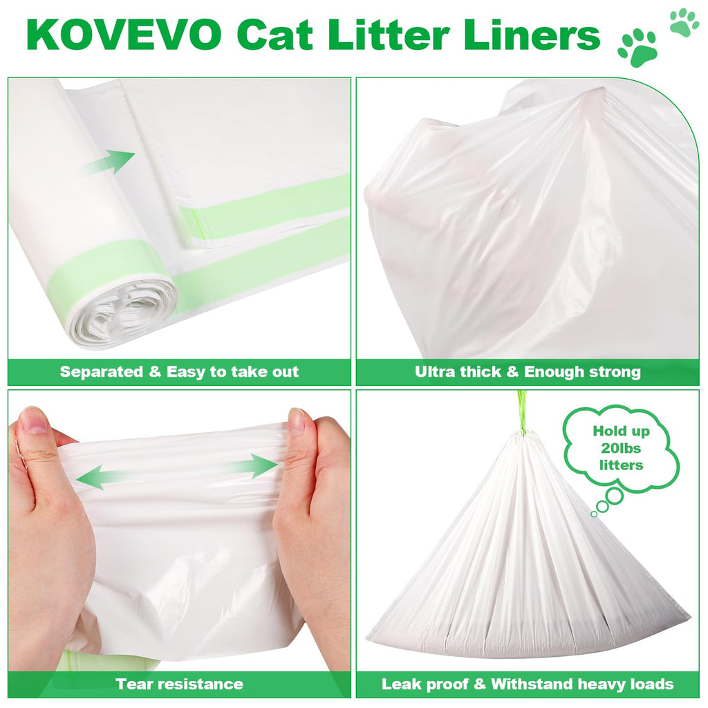 100 PCS Jumbo Cat Litter Box Liners 36"x19" K18280