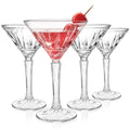 Set of 4 6oz Crystal Stemmed Martini Glasses A1578