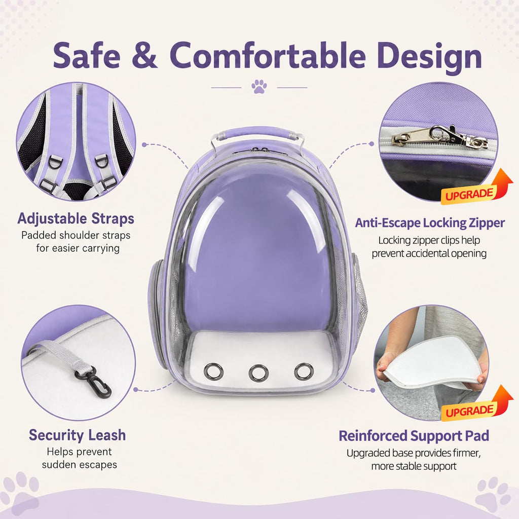 Expandable Cat Carrier Backpack with Bubble Window J808