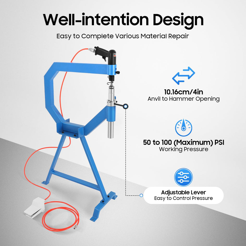 Pneumatic Planishing Hammer with 1", 2", 3" Anvil Dies V47731