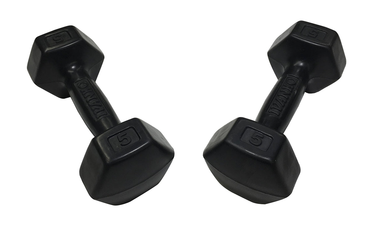 5 lbs Rubber Dumbbells Pair Z3568