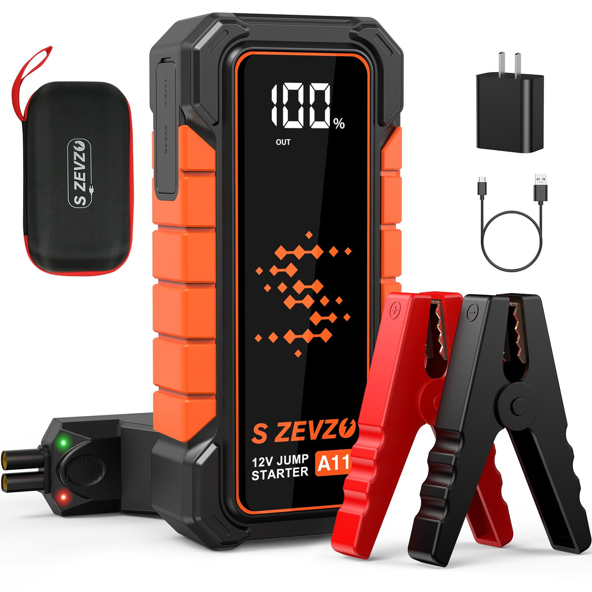 5000A Portable 12V Lithium Jump Starter with USB Charger Y674