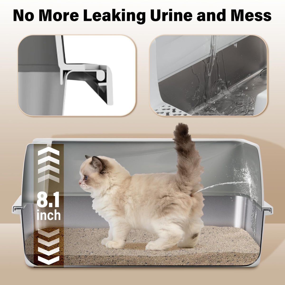 Stainless Steel Small Litter Box P78709