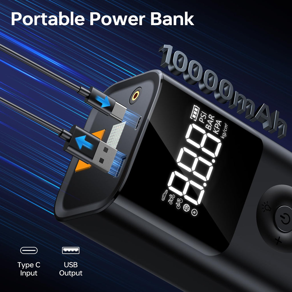 12V Portable Jump Starter with Air Compressor D4874