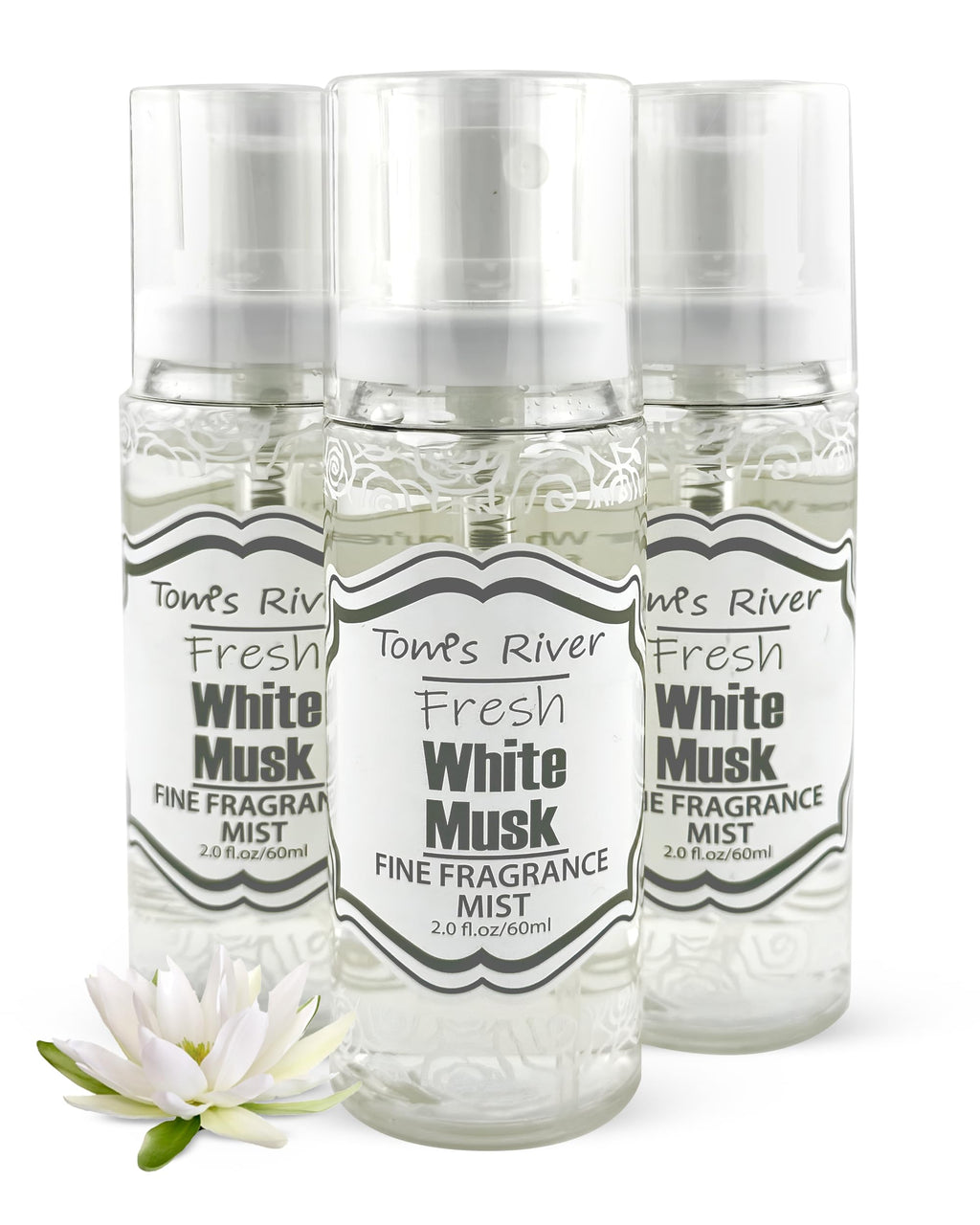 White Musk Scented Body & Hair Mist Pack of 3 2 fl oz H574