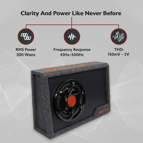 10" Powered Car Subwoofer with Enclosure T9123