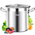 40 Quart Stainless Steel Stock Pot with Lid C674