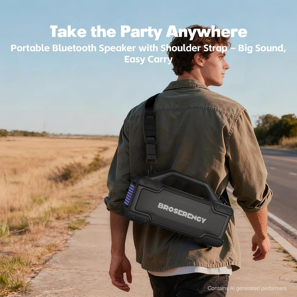 Black Portable Water Resistant Bluetooth Speaker D932680