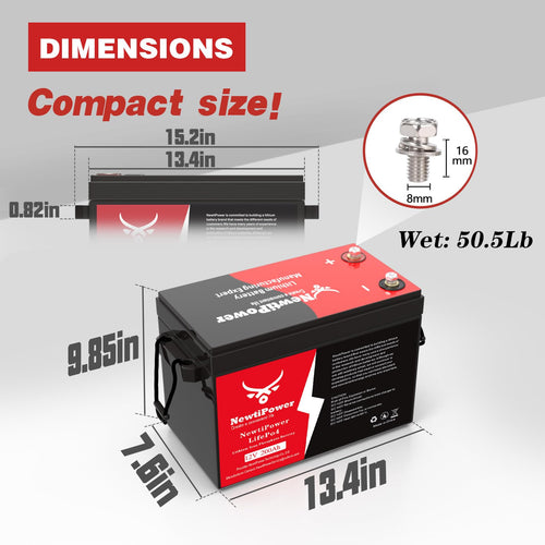 12V 200Ah Lithium LiFePO4 Battery with 150A BMS T731288