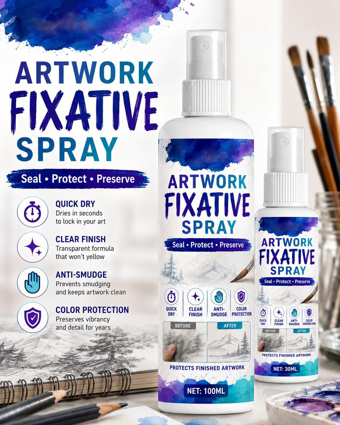 100ml Workable Fixative Spray Q935880
