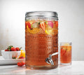 2 Gallon Clear Glass Beverage Dispenser with Stainless Steel Spigot C510