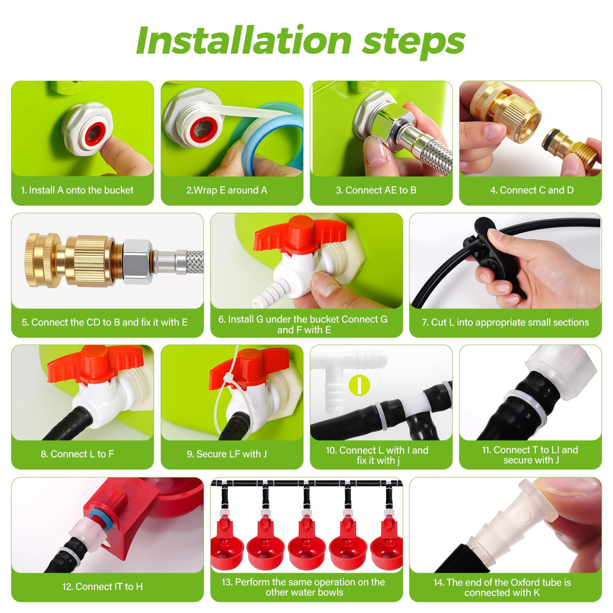 Automatic Chicken Waterer Set E24656