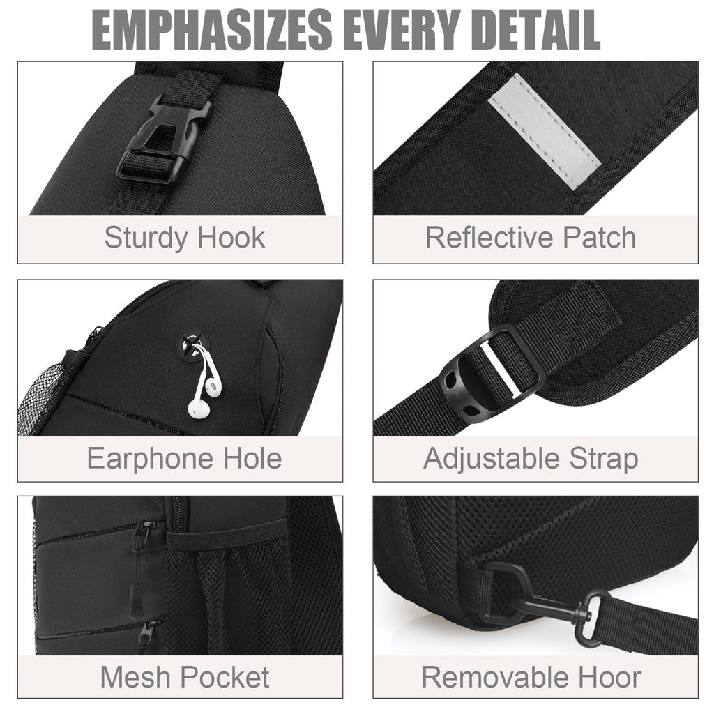 Crossbody Sling Bag with Convertible Shoulder Strap X600