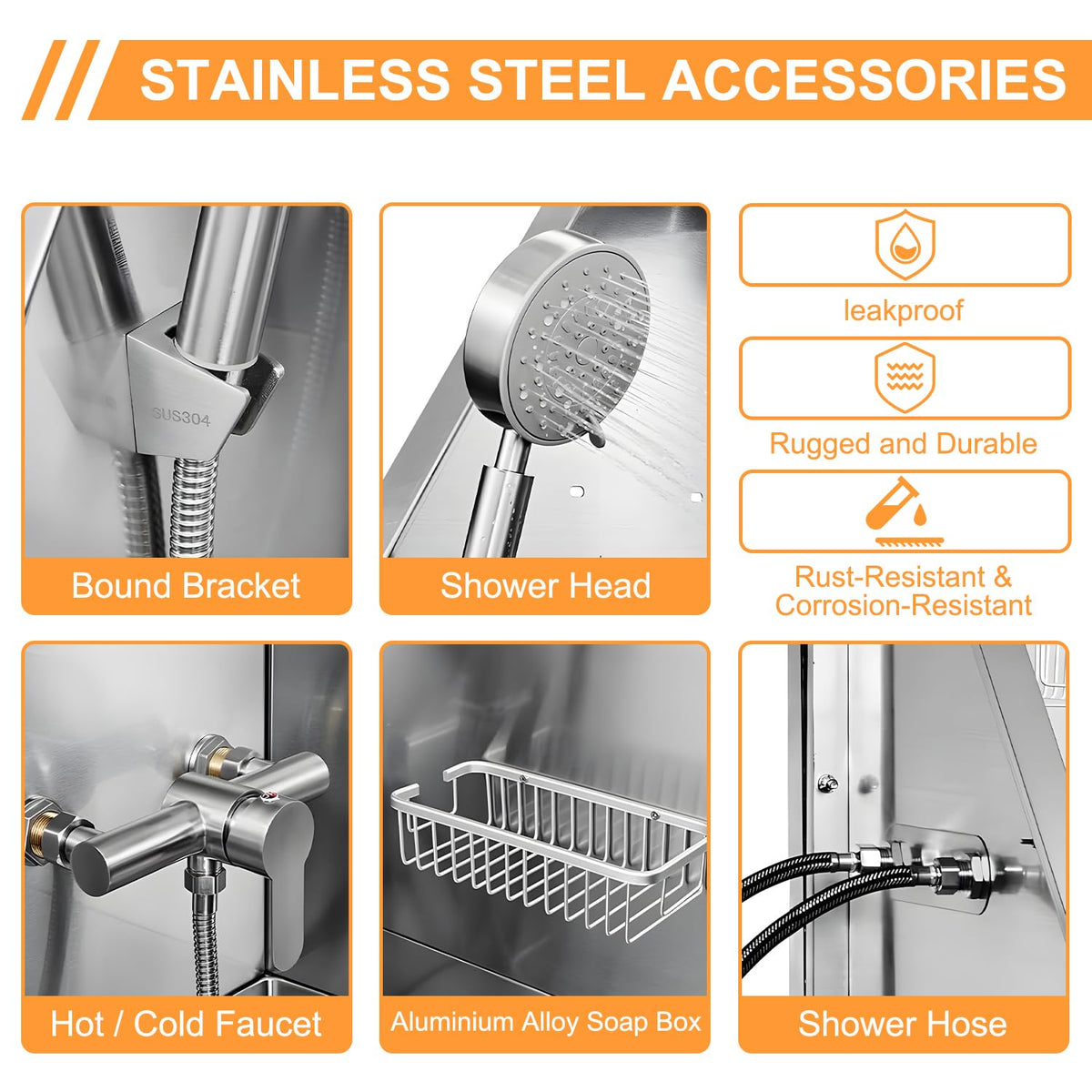 Stainless Steel Dog Washing Station with Stairs G62313