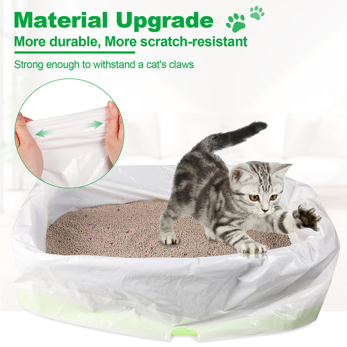 100 PCS Jumbo Cat Litter Box Liners 36"x19" K18280