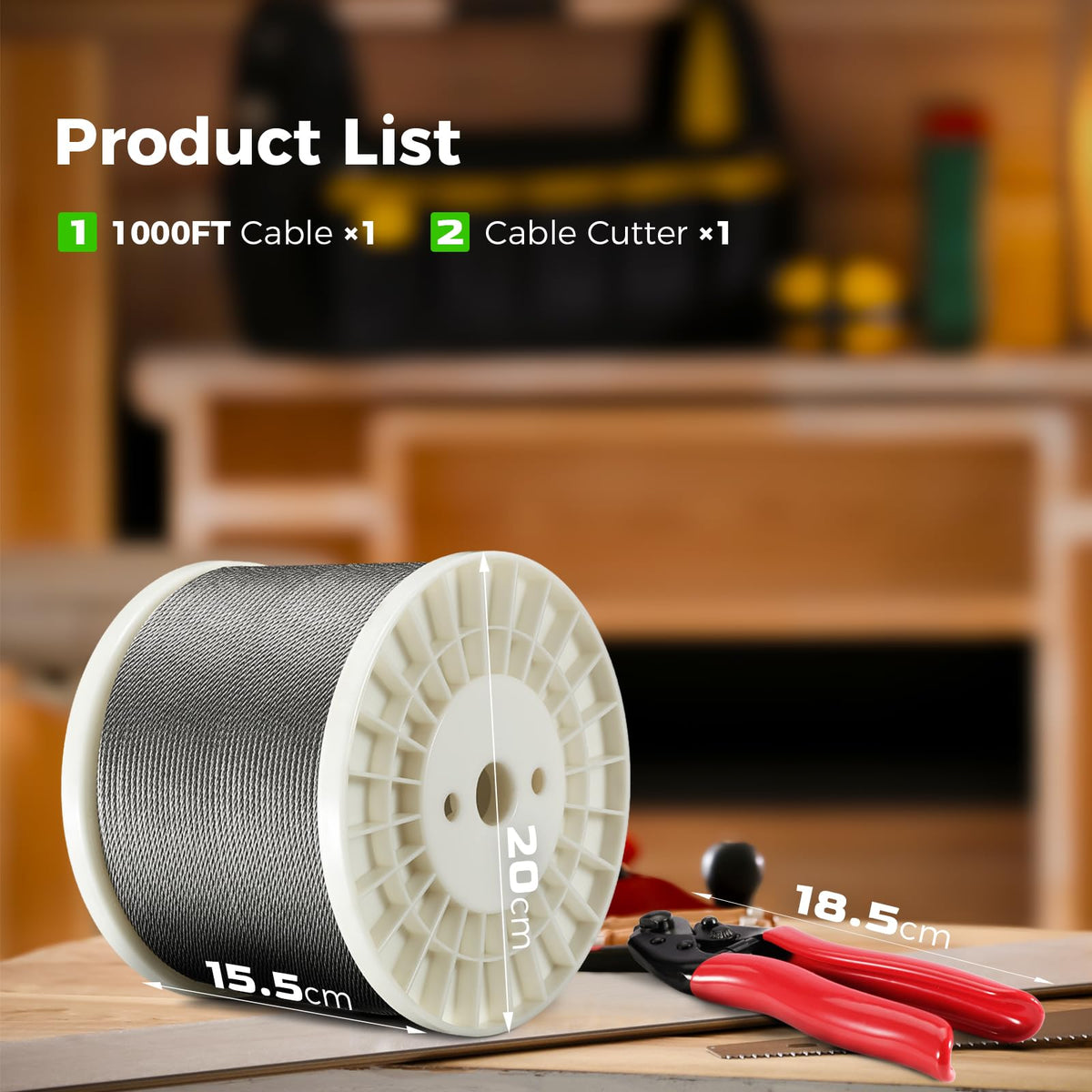 1/8” T316 Stainless Steel Cable 7x7 Wire Rope V649090