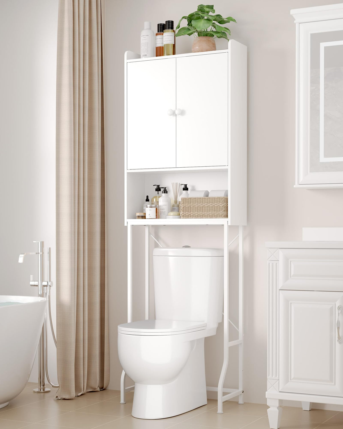 Over Toilet Storage Cabinet with Adjustable Shelf O77599