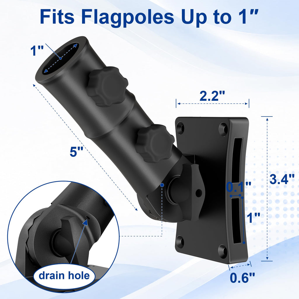 Aluminum Wall and Post Mount Flag Pole Holder O826242