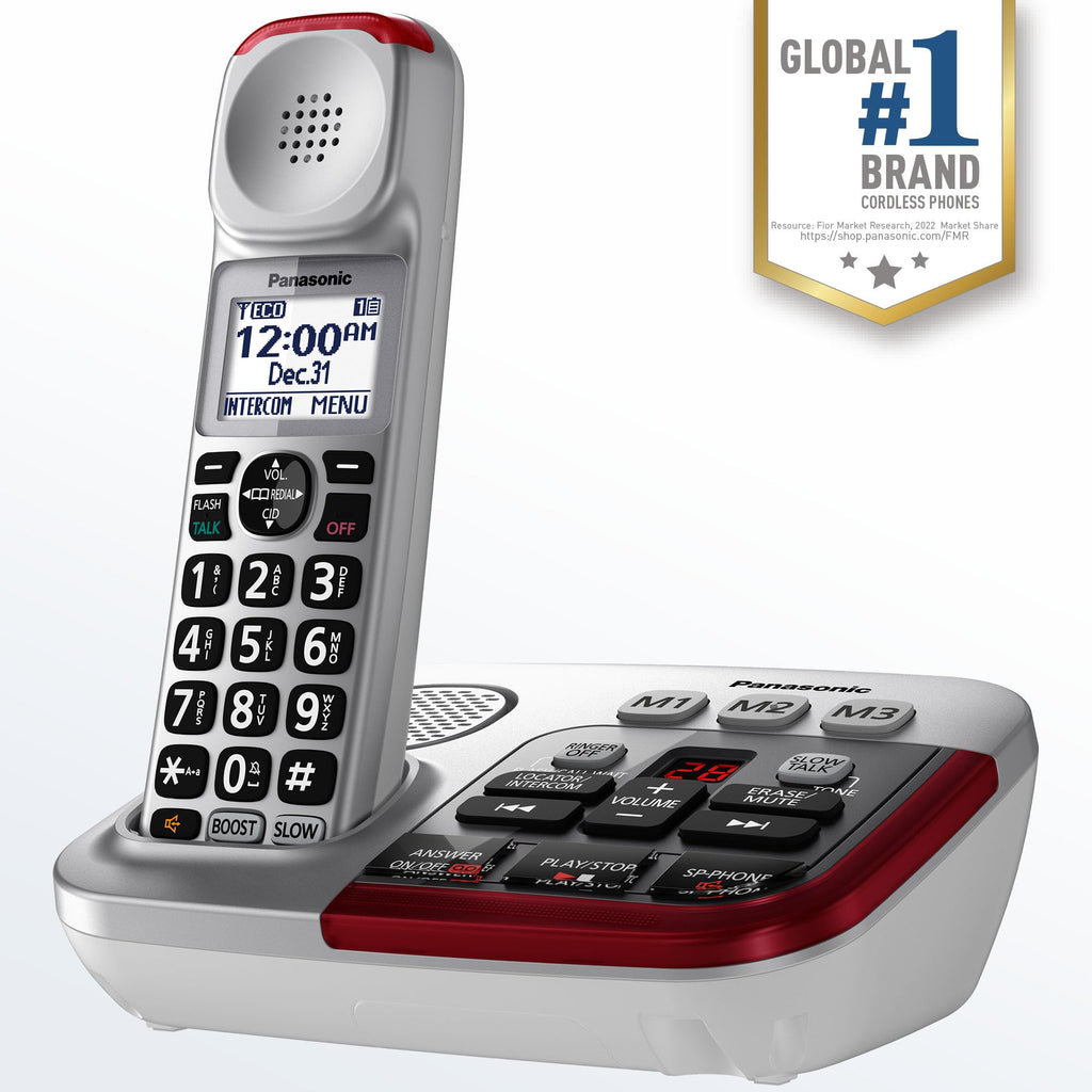 Amplified Cordless Phone with Slow Talk and Hearing Aid Compatibility H938