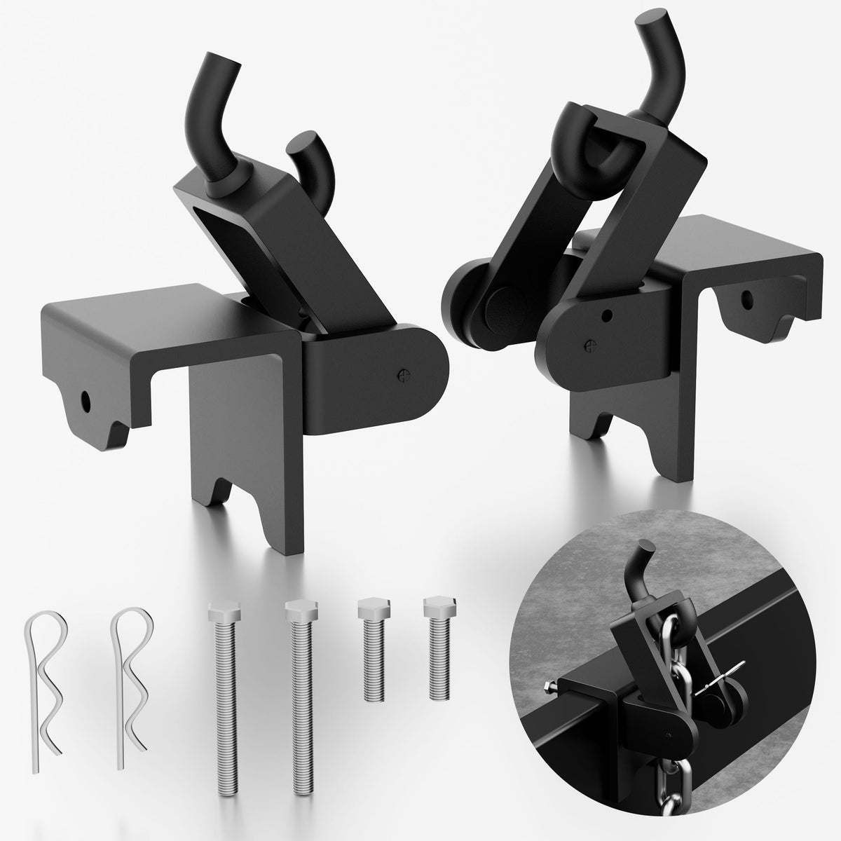 Black 2 Pack Heavy Duty Steel Weight Distribution Hitch Brackets L698216