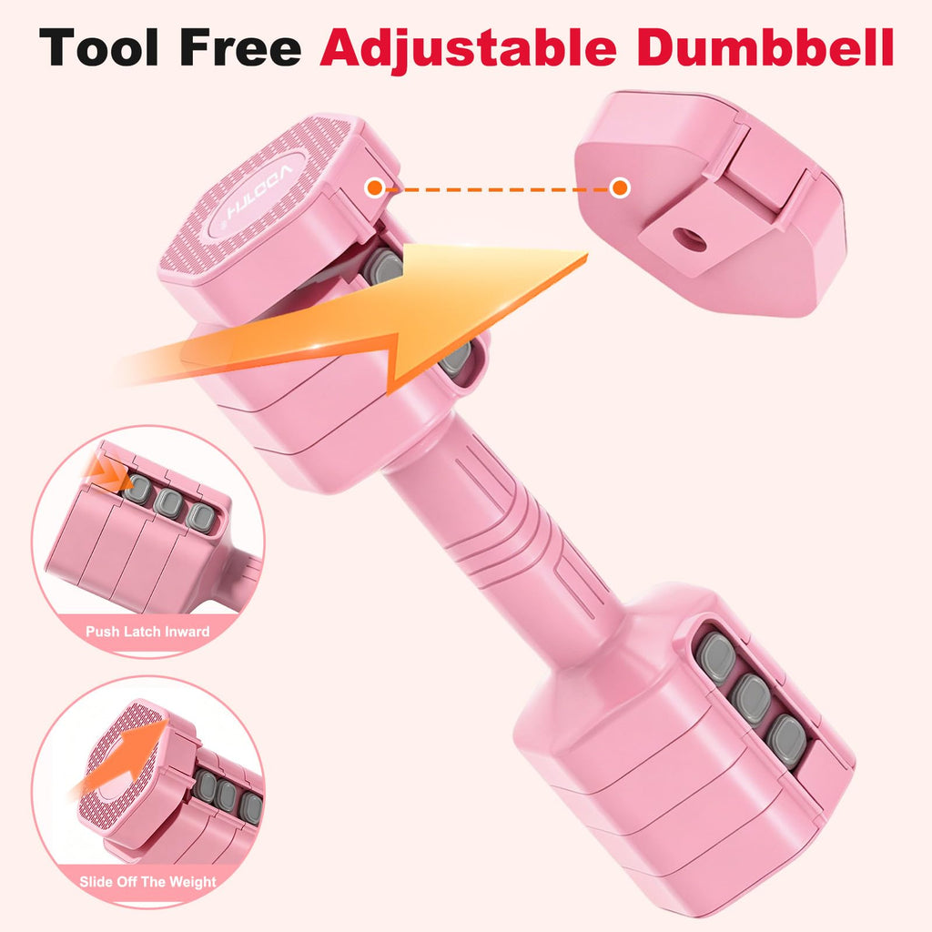 Adjustable Dumbbell Set 5/10 LB Pair W266760