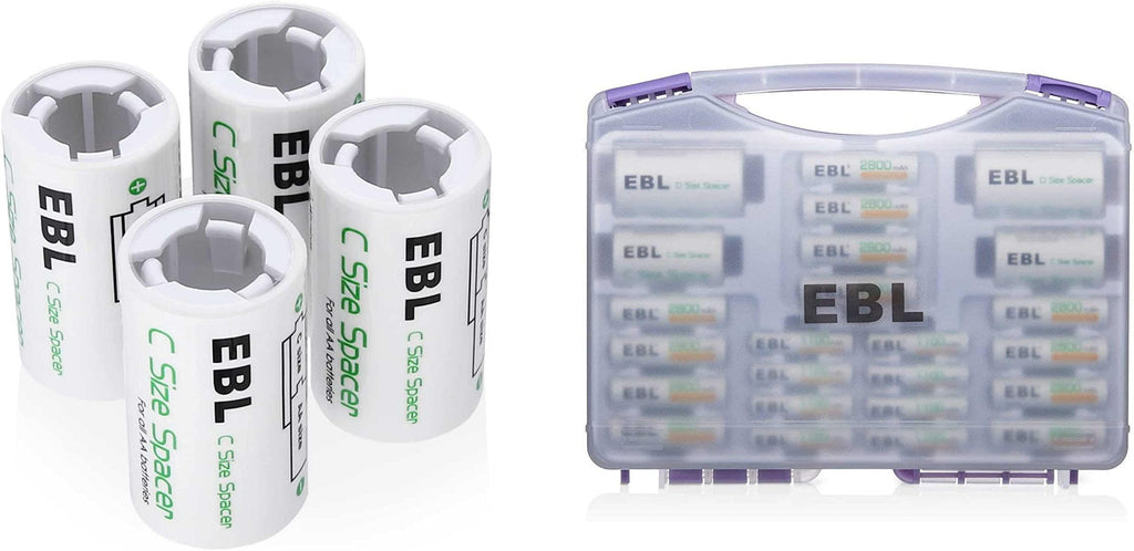 Purple Battery Box with 12 AA Batteries, 8 AAA Batteries, C Adapters, D Adapters S640184